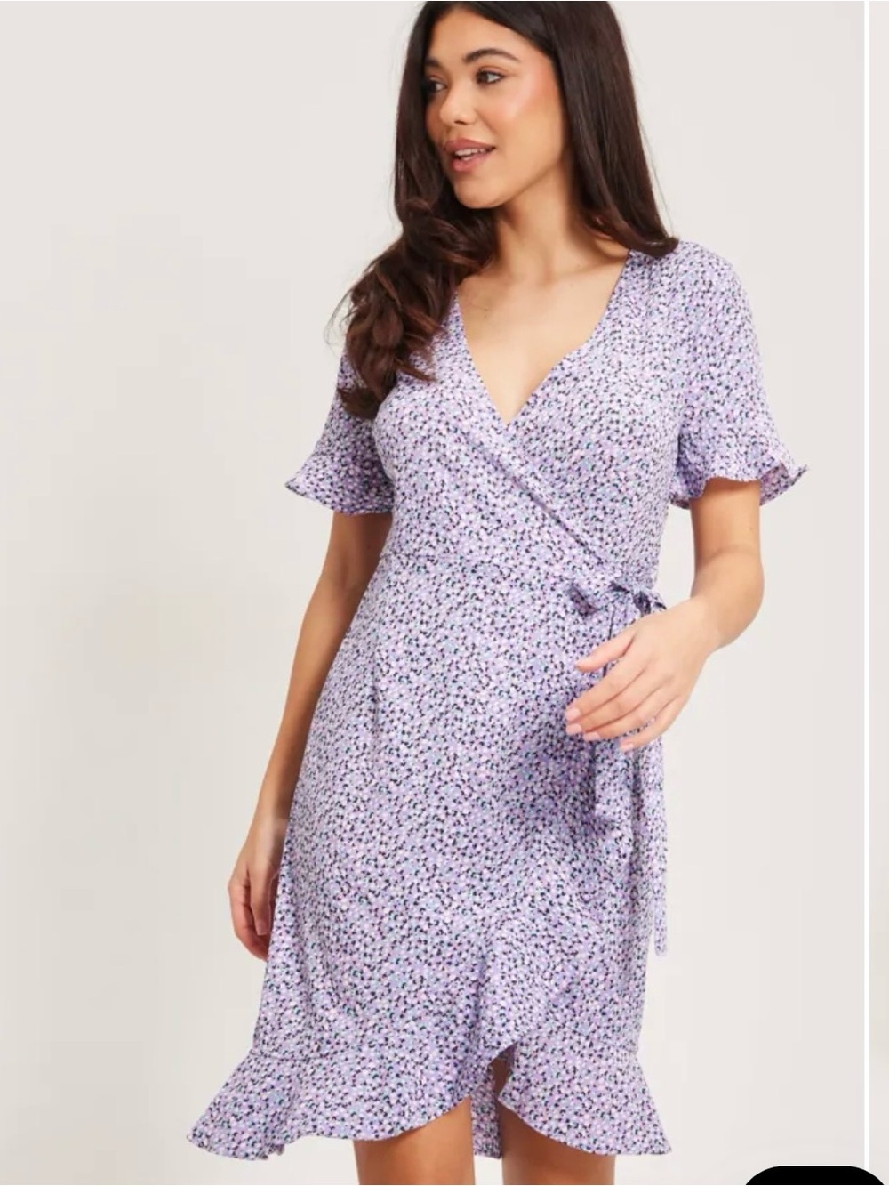 ONLY Olivia lilac wrap dress
